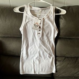 New Zenana brand white tank top size small